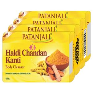 PATANJALI HALDI CHANDAN KANTI BODY CLEANSER – PACK OF 4 180 G