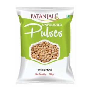 PATANJALI UNPOLISHED WHITE PEAS 500 GM